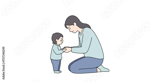 Mother and Child Bonding A Gentle Moment of Care and Support