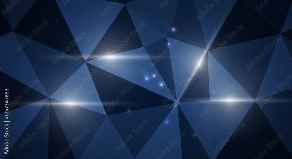 Obraz premium Geometric Abstract Digital Art Background with Lens Flares
