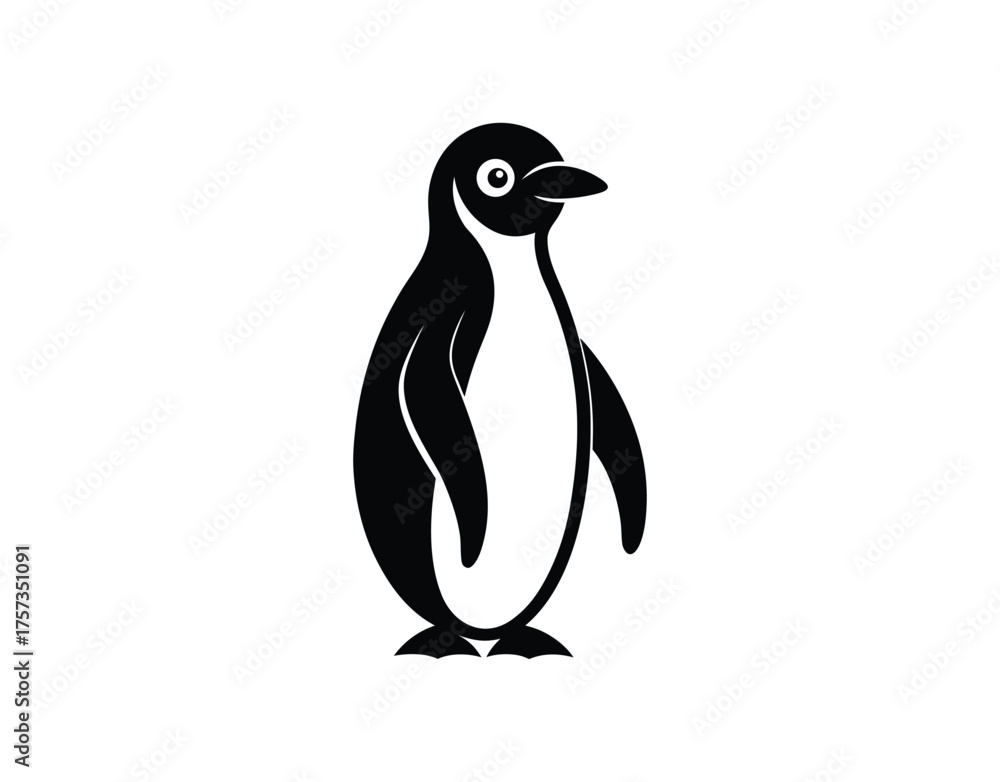 Fototapeta premium penguin silhouette vector icon