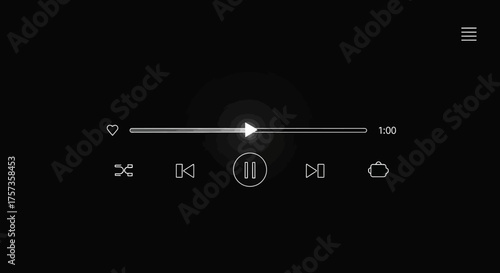 Music Player Interface A Minimalist Design for Seamless Audio Playback with Playback Controls