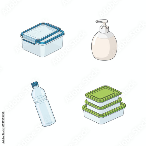 Versatile Kitchen Plastic Container for Food Storage and Organization