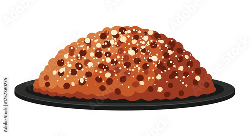 A mound of delicious sweet pastry with chocolate chips.