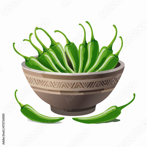Grüne Chilischoten