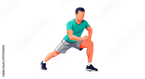 Man doing lunge stretch
