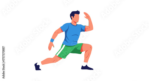 Man performing lunge exercise
