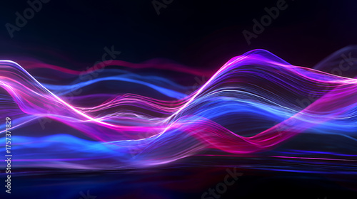 Vibrant purple and blue wave lights