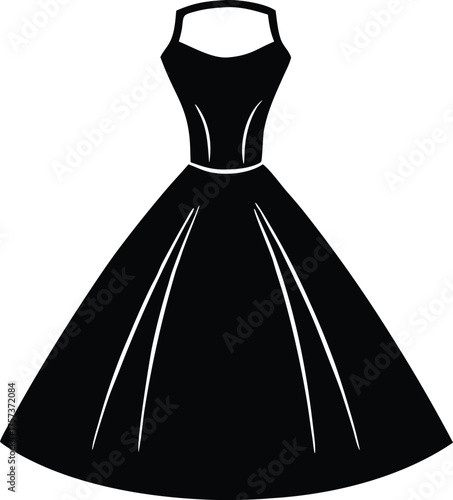 Dress silhouette vector illustration
