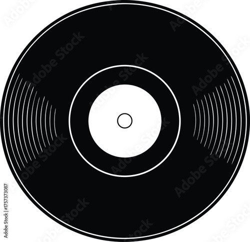 Vintage music record vector icon