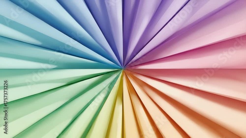 Wallpaper Mural minimalist pastel gradient background, soft tones of peach, pink, purple, and light blue, abstract geometric fold design, modern clean aesthetic, elegant smooth texture Torontodigital.ca