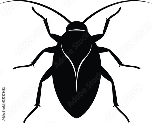 Simple cockroach pest icon isolated graphic