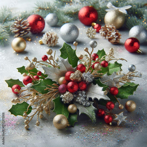 .New Year, Christmas landscape, holiday of happiness.