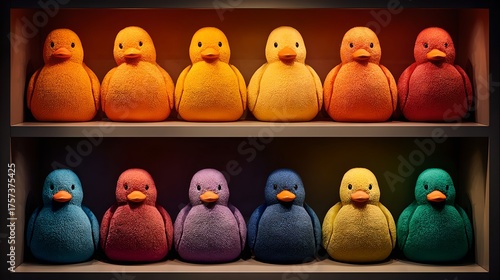 Colorful plush stuffed toys collection featuring soft fabric adorable designs perfect for kids nursery decor playful gifts and vibrant home decoration