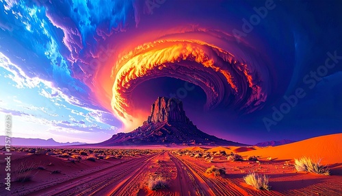 Particles dancing in the powerful winds.