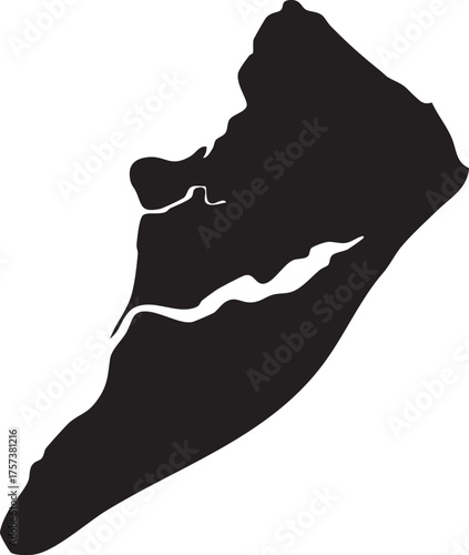 Bild auf Leinwand Hilton Head Island Silhouette Map Shape, South Carolina
