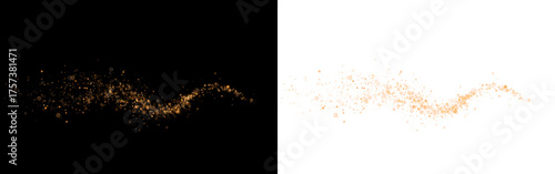 Cuadro en lienzo Glowing fireworks trail with shimmering dust