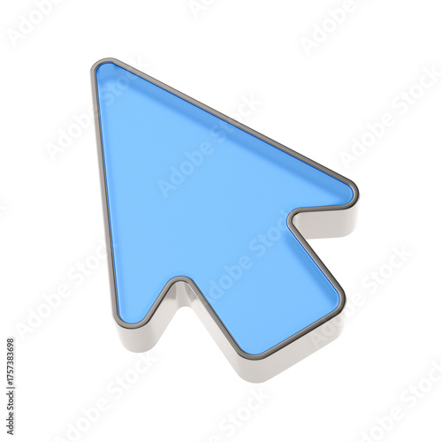 Glass arrow on white backgr...