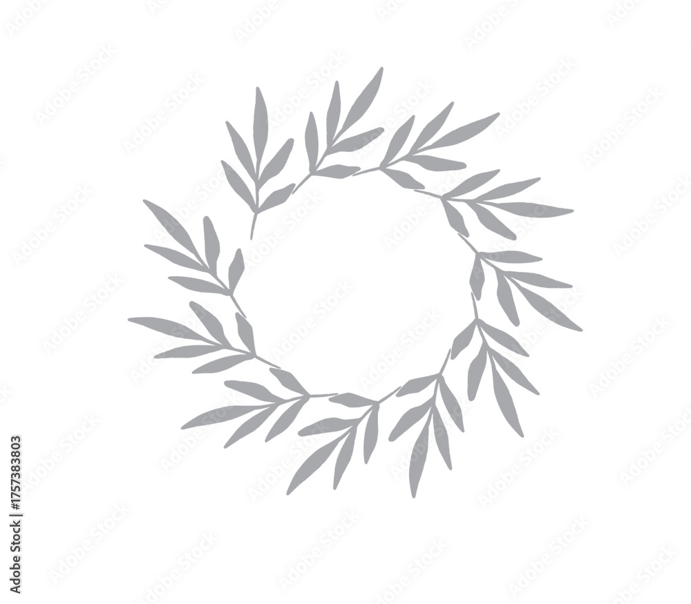 Obraz premium round frame made of white flowers