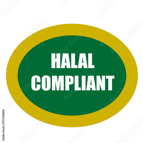 Text “Sharia Compliance” written in elegant gold typography on a green background. Concept symbolizing Islamic finance, ethical business, and lawful investment. Ideal for Islamic banking, financial in