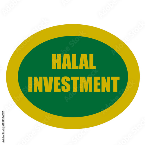 Text “Sharia Compliant” in gold letters on a green background symbolizing ethical Islamic finance and lawful investment. Ideal for financial institutions, Islamic banking, and business promotion.
