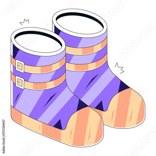 A beautiful design illustration of space shoes
