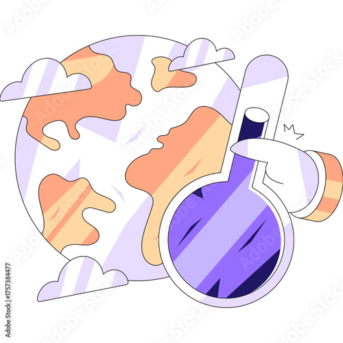 An illustration design of global warming