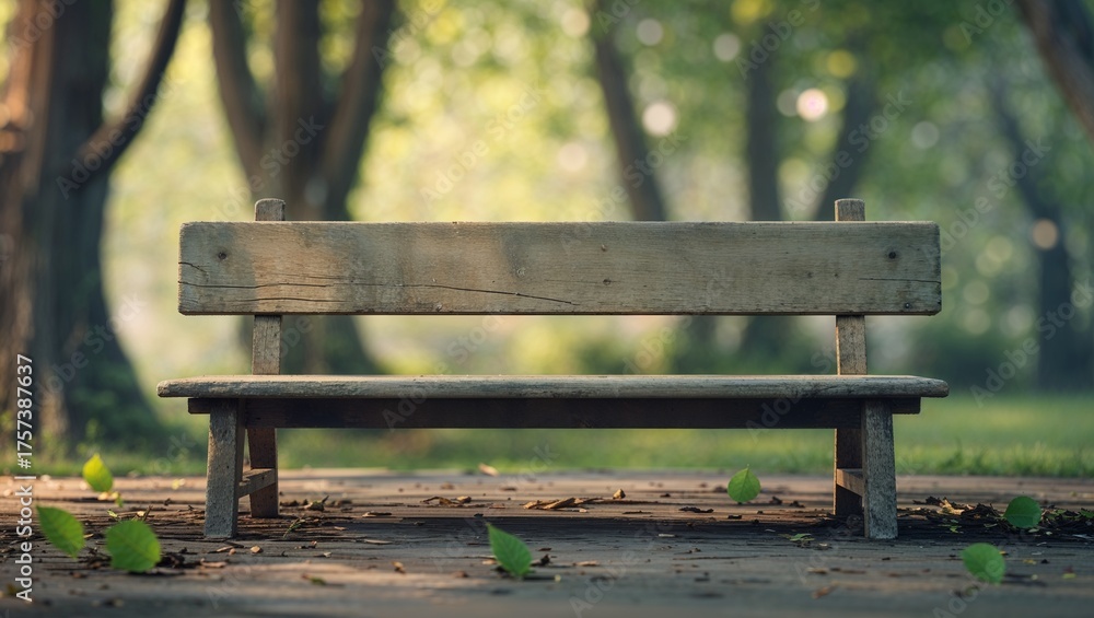Naklejka premium bench in the park