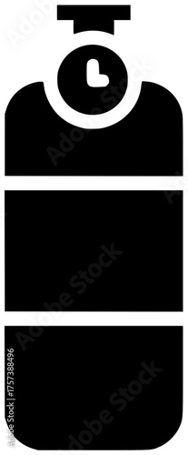 oxygen illustration medical silhouette gas logo tank icon equipment outline air cylinder treatment compressed hospital pressure o2 respiratory steel shape flammable vector graphic background