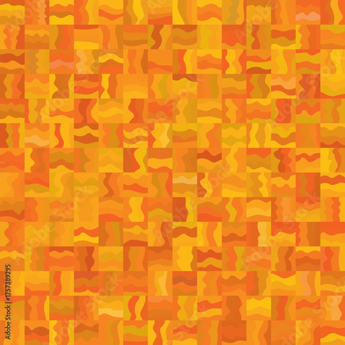 Orange seamless geometric vector pattern.