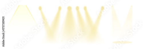Golden Stage Spotlights – Bright Theater Illumination for Performance and Show Design”