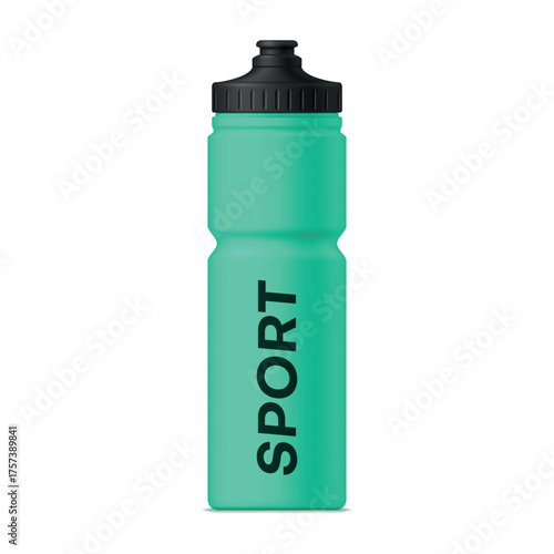 This vibrant turquoise sports bottle is designed to help you stay hydrated during workouts and sports. Its practical design keeps drinks cool on the go.