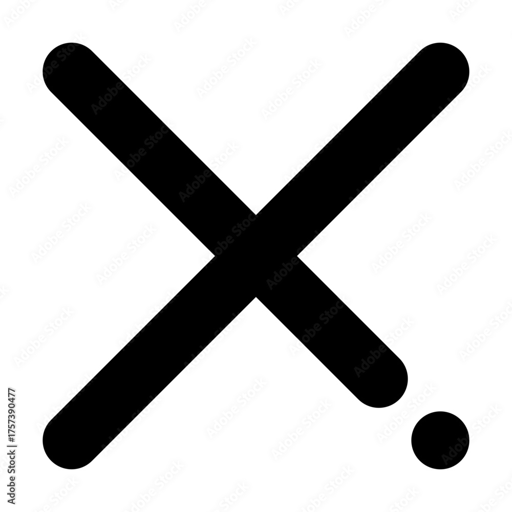 Obraz premium Cross Filled Icon