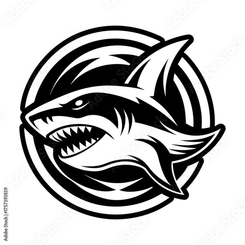 Collection of Glyph Style Shark Logos 

