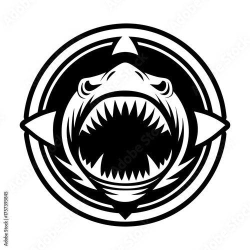 Collection of Glyph Style Shark Logos 

