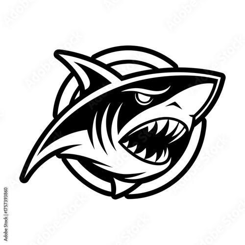 Collection of Glyph Style Shark Logos 

