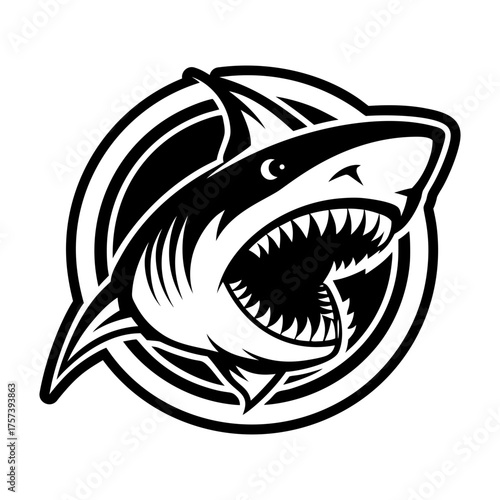 Collection of Glyph Style Shark Logos 

