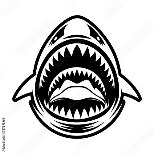 Collection of Glyph Style Shark Logos 

