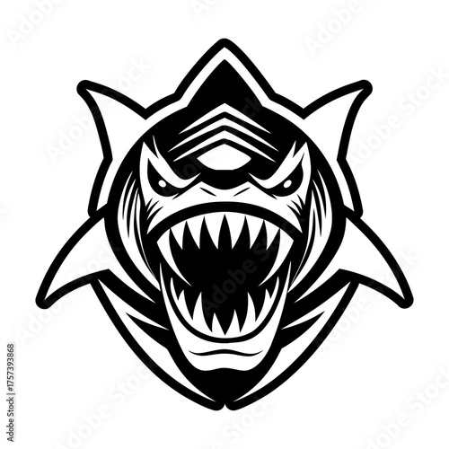 Collection of Glyph Style Shark Logos 

