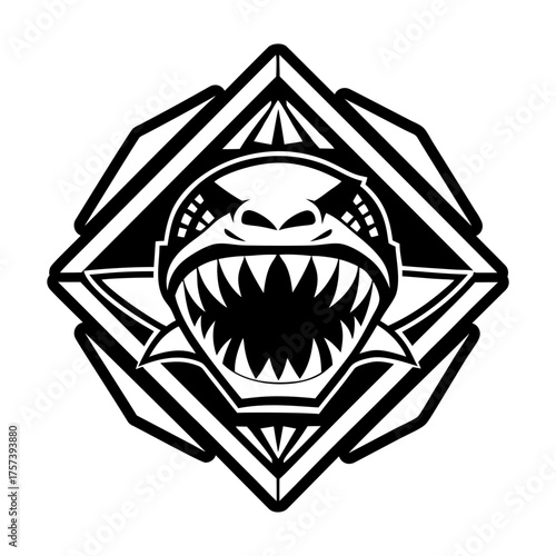 Collection of Glyph Style Shark Logos 

