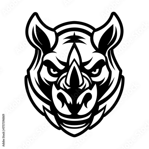 A filled style icon representing a rhinoceros mascot