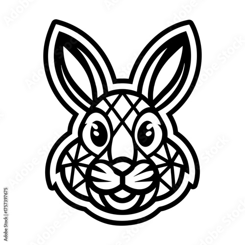 A filled style icon representing a rabbit symbol