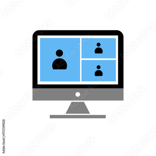 computer monitor zoom meeting concept network