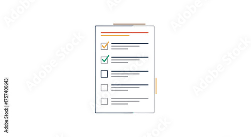Streamlined workflow checklist for project management success featuring completed tasks and pending items, perfect for business presentations and training materials