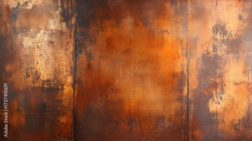 Copper Painted Sheet Metal Texture Background Rich Metallic Tones