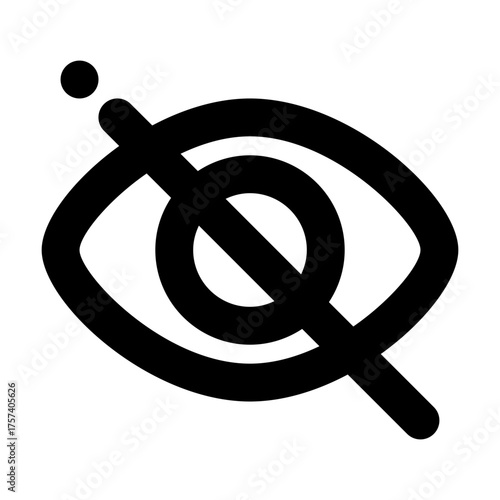 Eye Crossed Outline Icon