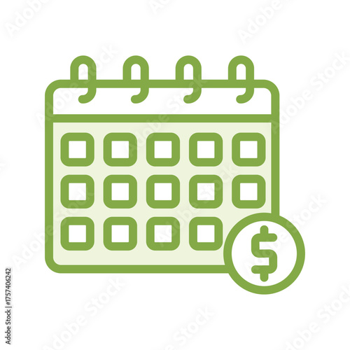 Payment Reminder duotone line icon , vector, pixel perfect, illustrator file  
