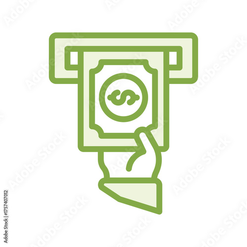 Withdraw duotone line icon , vector, pixel perfect, illustrator file
 