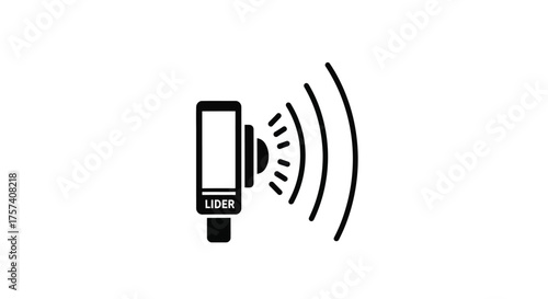Modern wireless usb drive with signal waves icon for digital connectivity and data transfer vector
