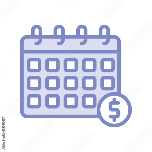 Payment Reminder duotone line icon , vector, pixel perfect, illustrator file 
