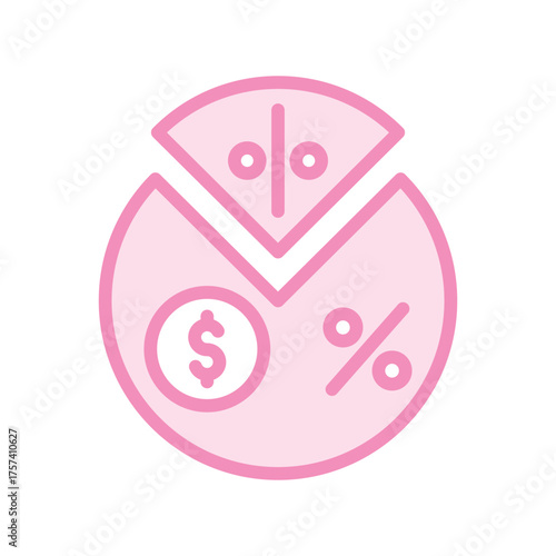Profit Margin duotone line icon , vector, pixel perfect, illustrator file 
