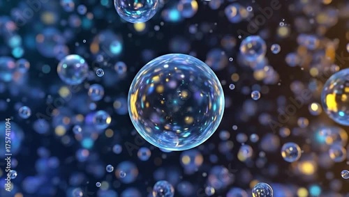 Wallpaper Mural Bubbles of Reality - A Glimpse into the Multiverse Concept. Torontodigital.ca